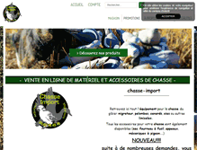 Tablet Screenshot of chasse-import.com